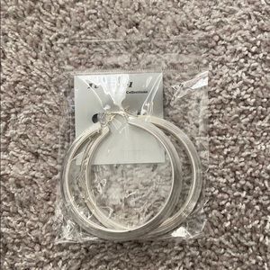 Silver hoops